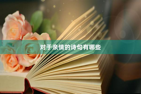 对于亲情的诗句有哪些